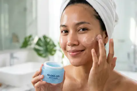 Langkah 2 mengoleskan Calming Barrier Gloss Gel Moisturizer 30ml