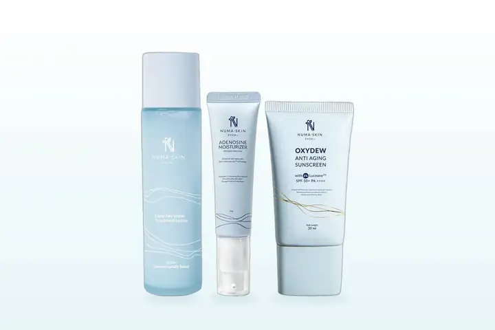Kemasan resmi Paket Sunscreen Adenosine dan Toner 150ml Numa Skin