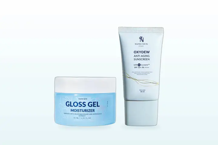 Kemasan resmi Paket Sunscreen dan Gloss Gel Numa Skin